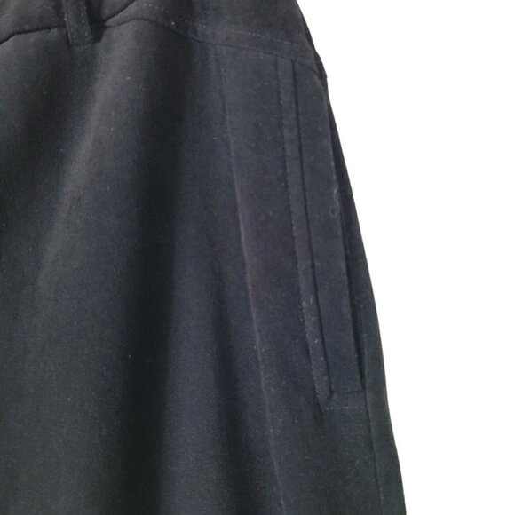 Talbots Petites Black Microsuede Pants High Rise Stretch Sz 8P Slightly Tapered - Picture 3 of 10